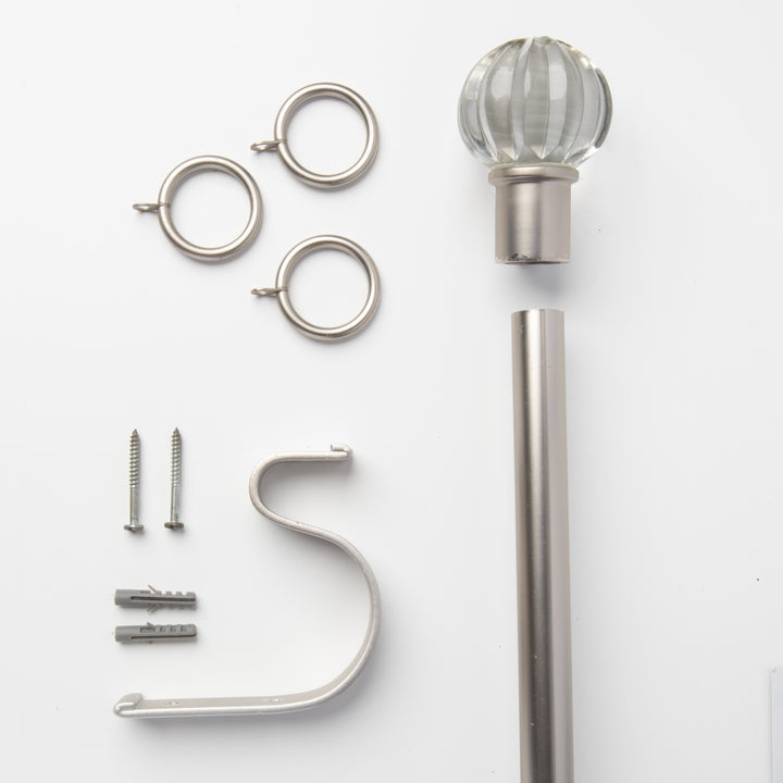 Metal Curtain Pole Kit with Vivienne Finial