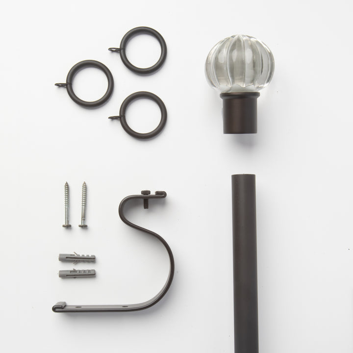 Metal Curtain Pole Kit with Vivienne Finial