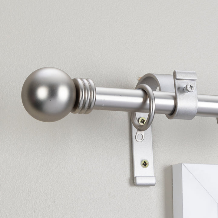 Metal Curtain Pole Kit with Ball finial