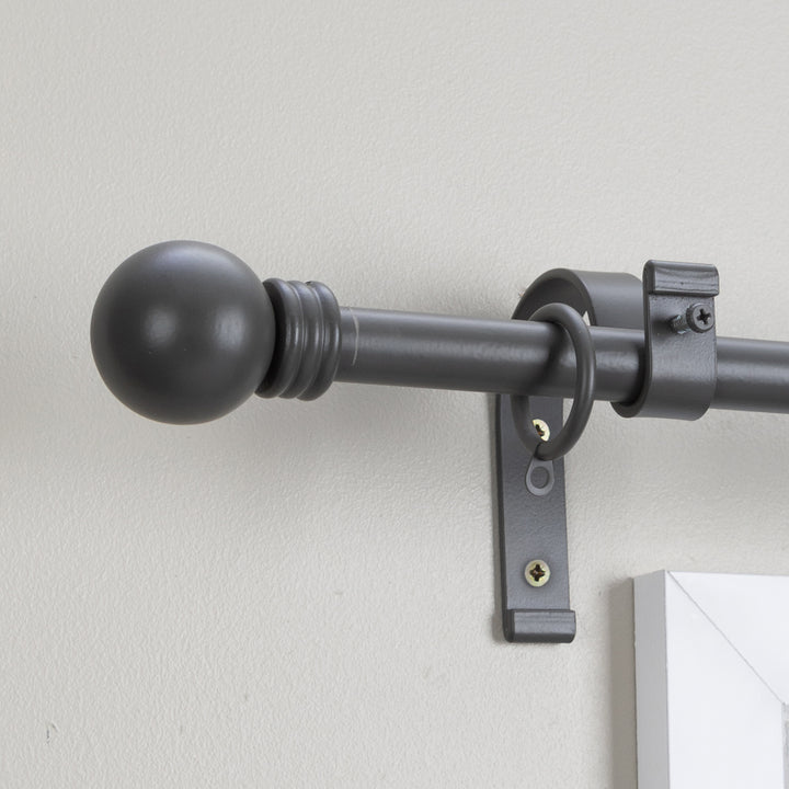 Metal Curtain Pole Kit with Ball finial