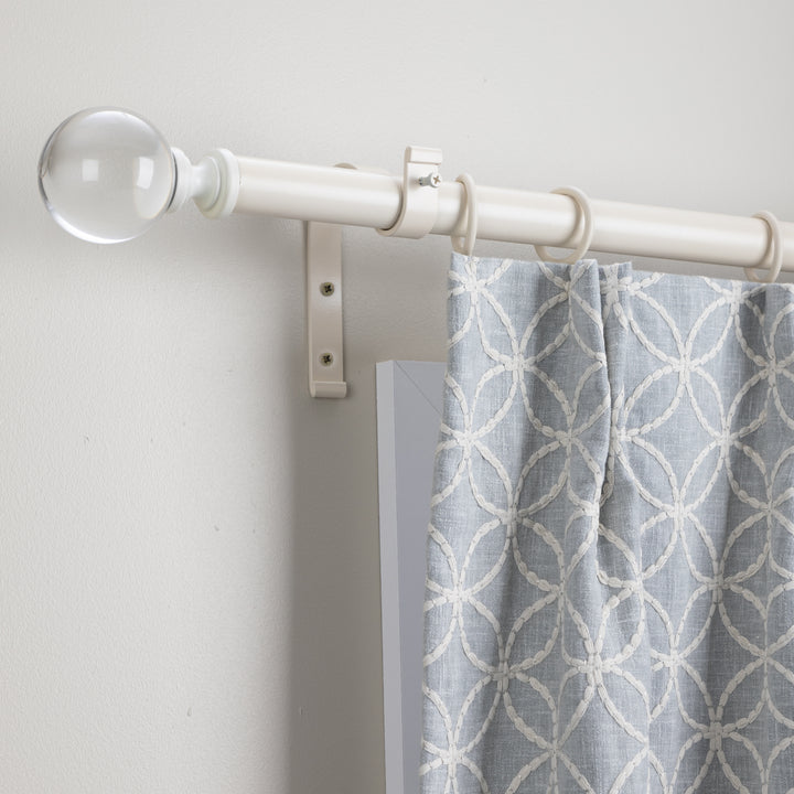 Metal Curtain Pole Kit with Acrylic Ball Finial