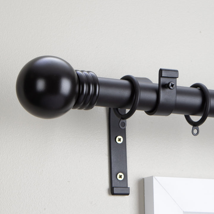 Metal Curtain Pole Kit with Ball finial