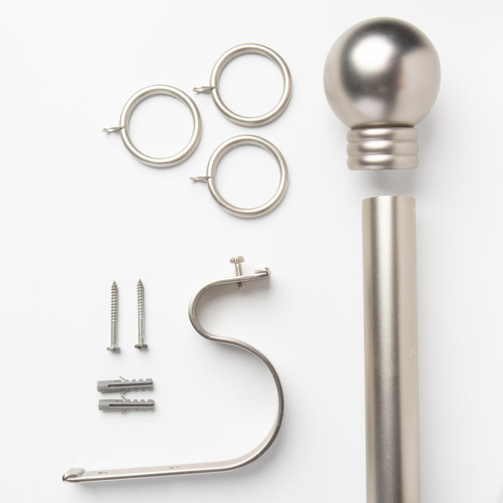 Metal Curtain Pole Kit with Ball finial