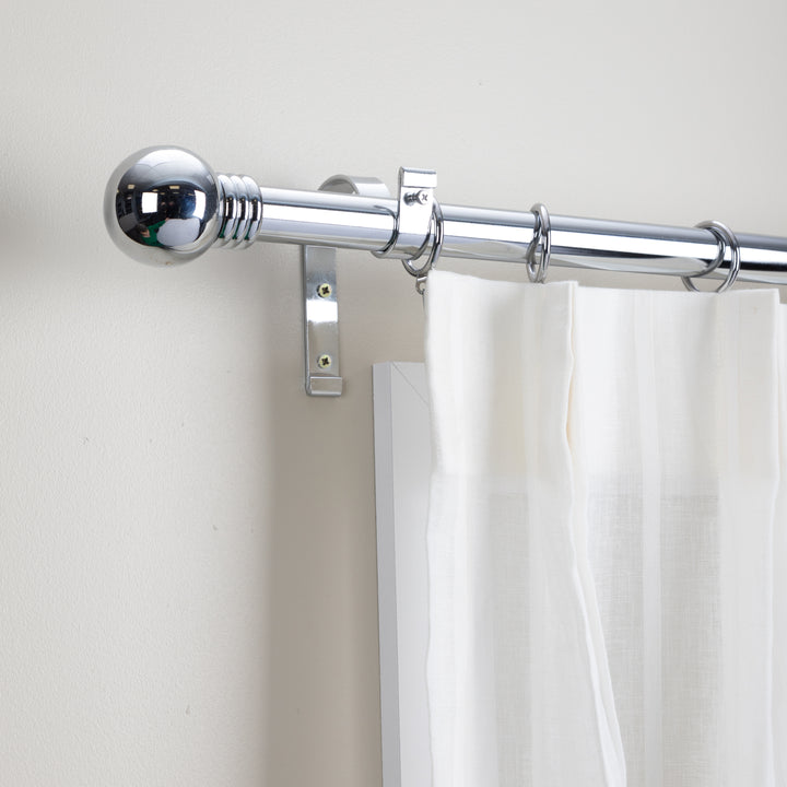 Metal Curtain Pole Kit with Ball finial