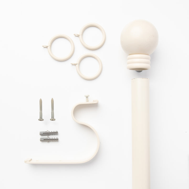 Metal Curtain Pole Kit with Ball finial