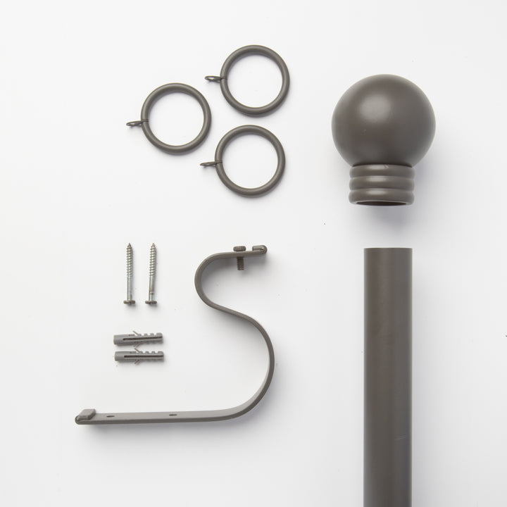 Metal Curtain Pole Kit with Ball finial