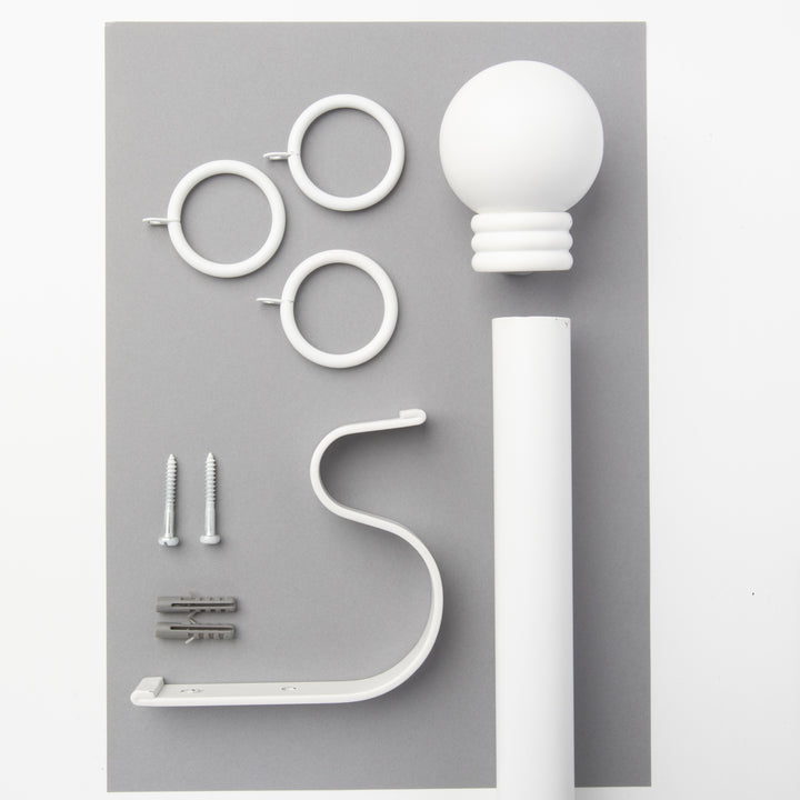 Metal Curtain Pole Kit with Ball finial