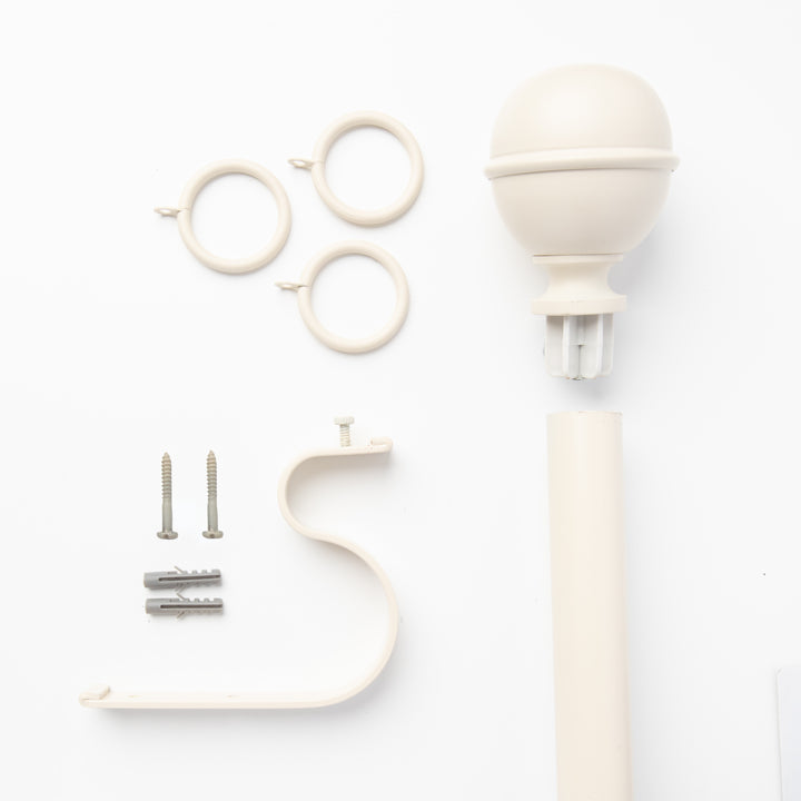 Metal Curtain Pole Kit with Granada Ball Finial