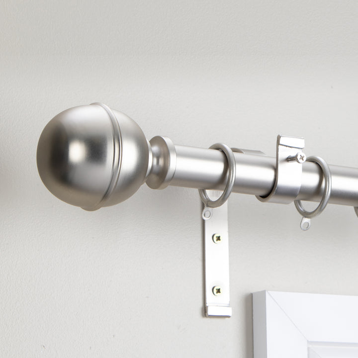 Metal Curtain Pole Kit with Granada Ball Finial