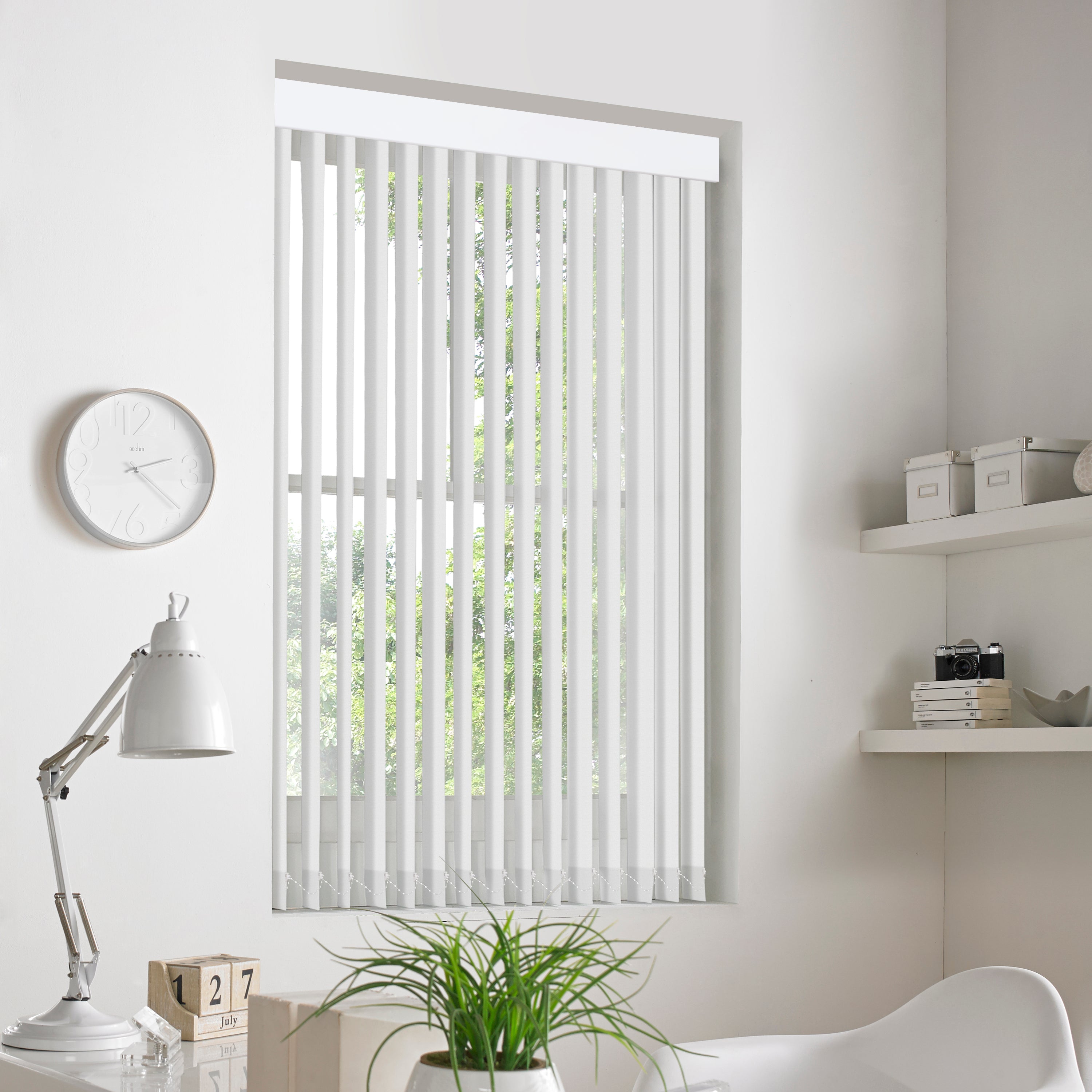 White Paintable Flat Pelmet for Roman, Venetian and Vertical Blinds