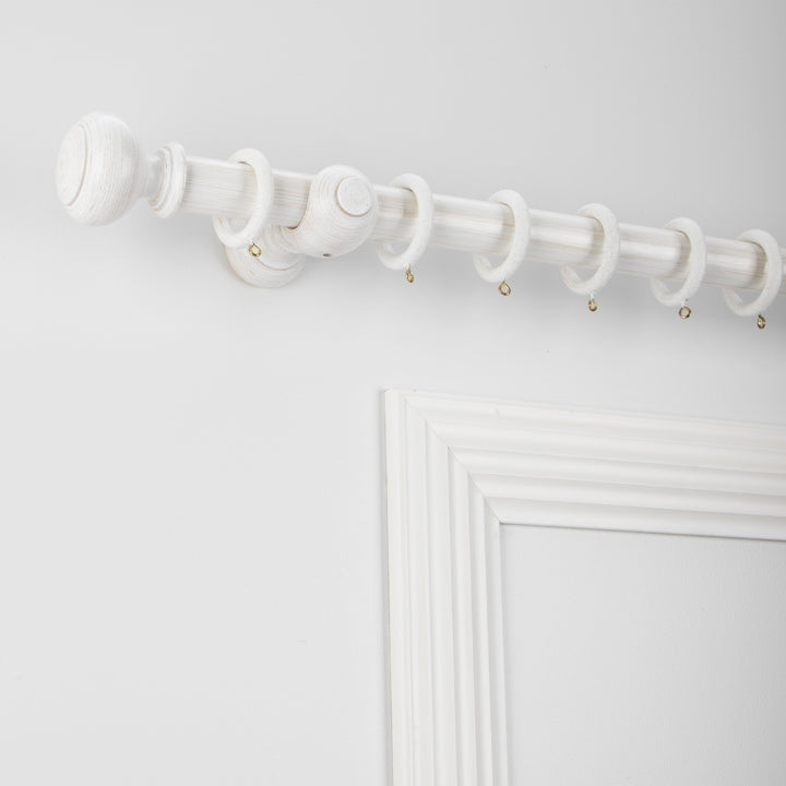 Wood Curtain Pole Kit with County Finial, Dia. 35mm