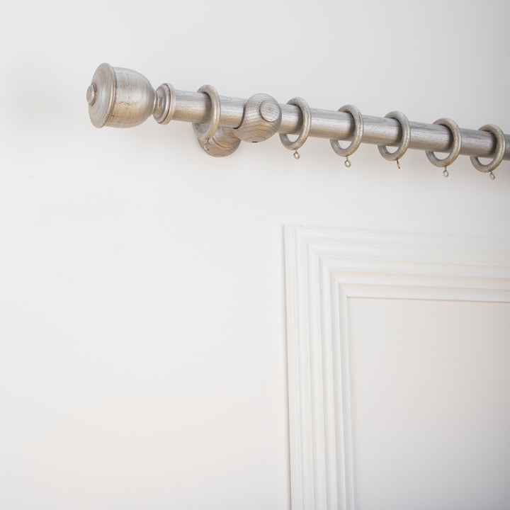 Wood Curtain Pole Kit with Craft Urn Finial, Dia. 35mm
