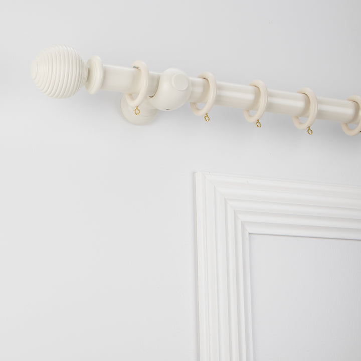 Wood Curtain Pole Kit with Beehive Finial, Dia. 35mm