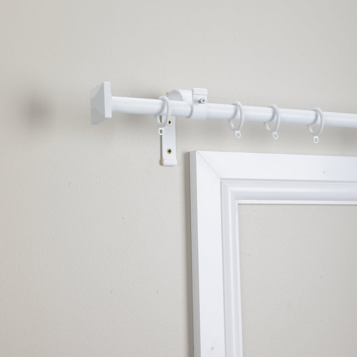 Metal Curtain Pole Kit with End Stop Finial