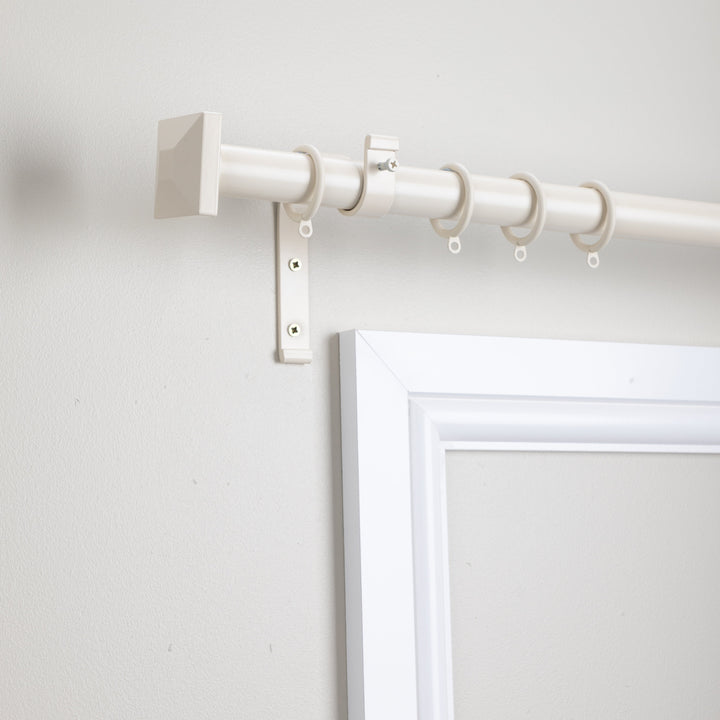 Metal Curtain Pole Kit with End Stop Finial